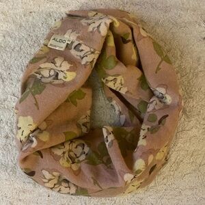 ALDO Floral Pink Infinity Scarf